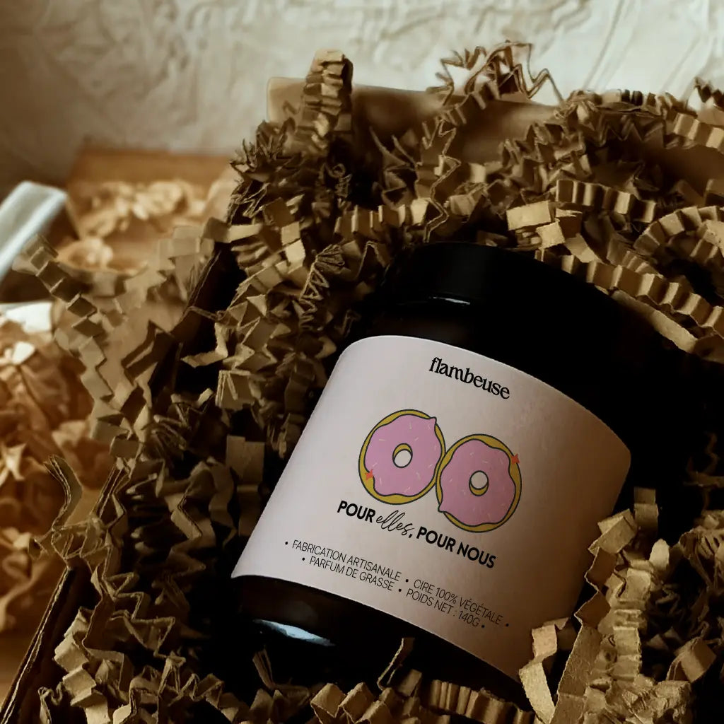 Bougie parfumée “Pour elles, pour nous" - Octobre rose Flambeuse