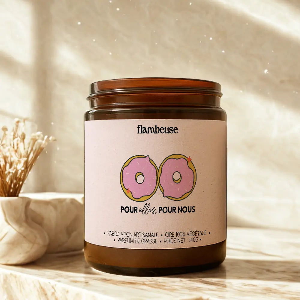 Bougie parfumée “Pour elles, pour nous" - Octobre rose Flambeuse