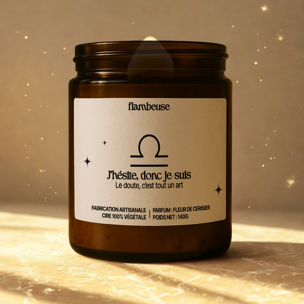 Bougie astrologique “Je … donc je suis” Flambeuse