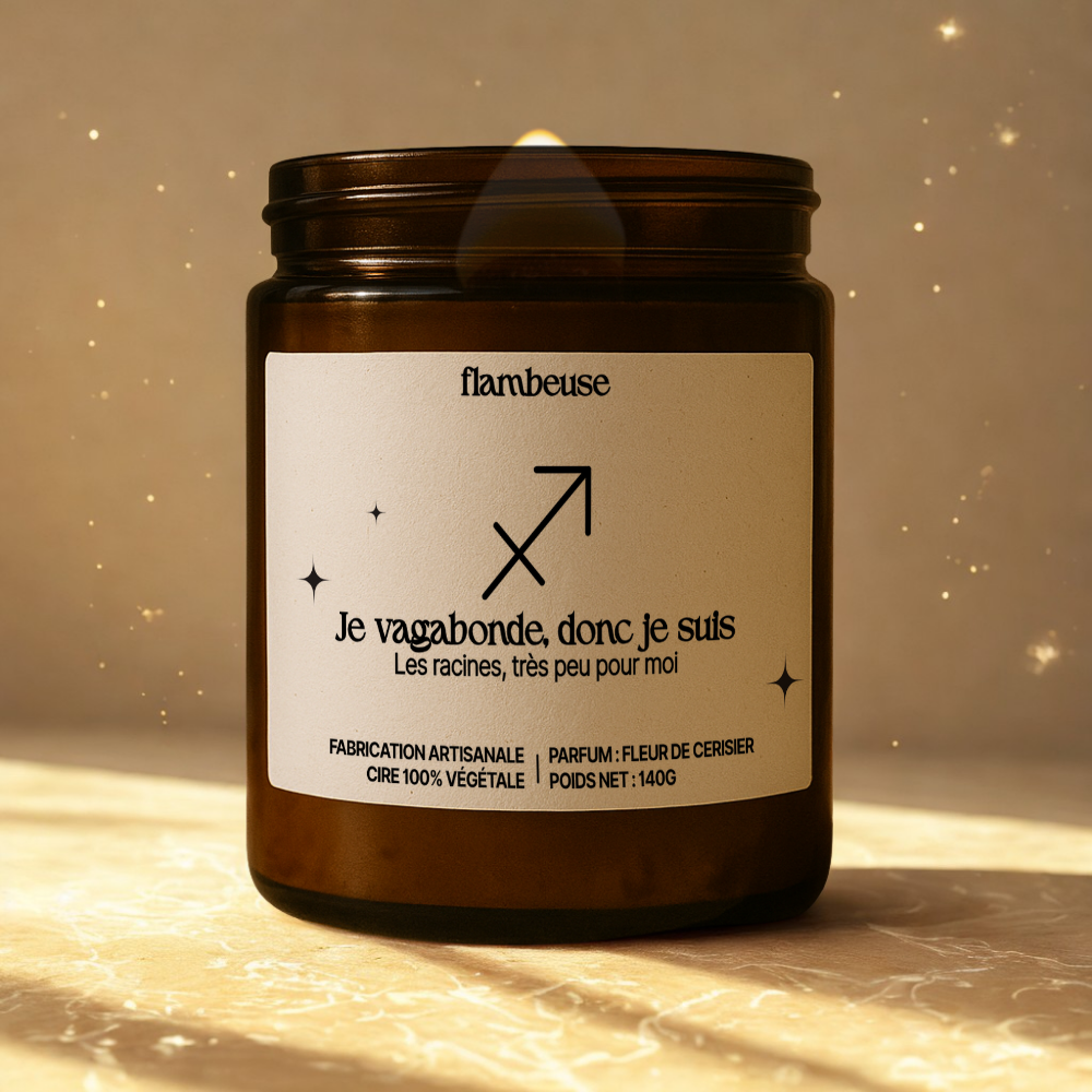 Bougie astrologique “Je … donc je suis” Flambeuse