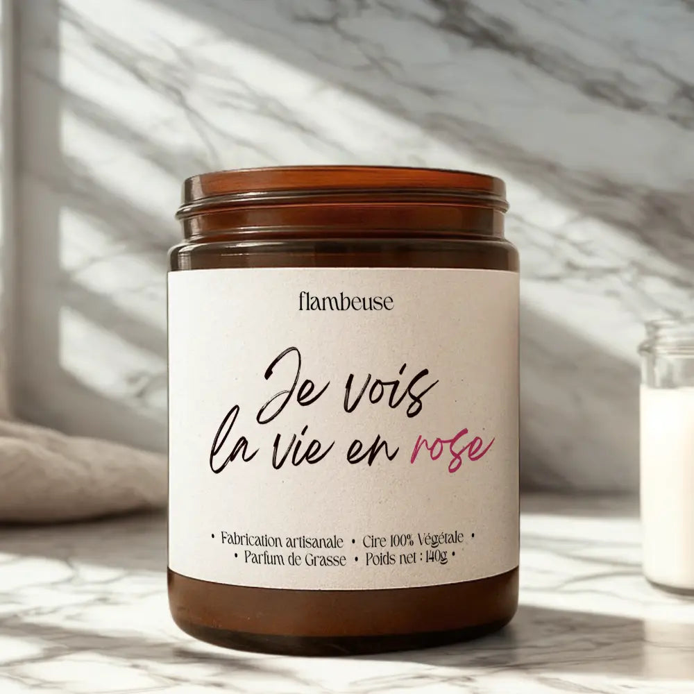 Bougie parfumée « La vie en rose » (140 g) Effet WOW Concepteur