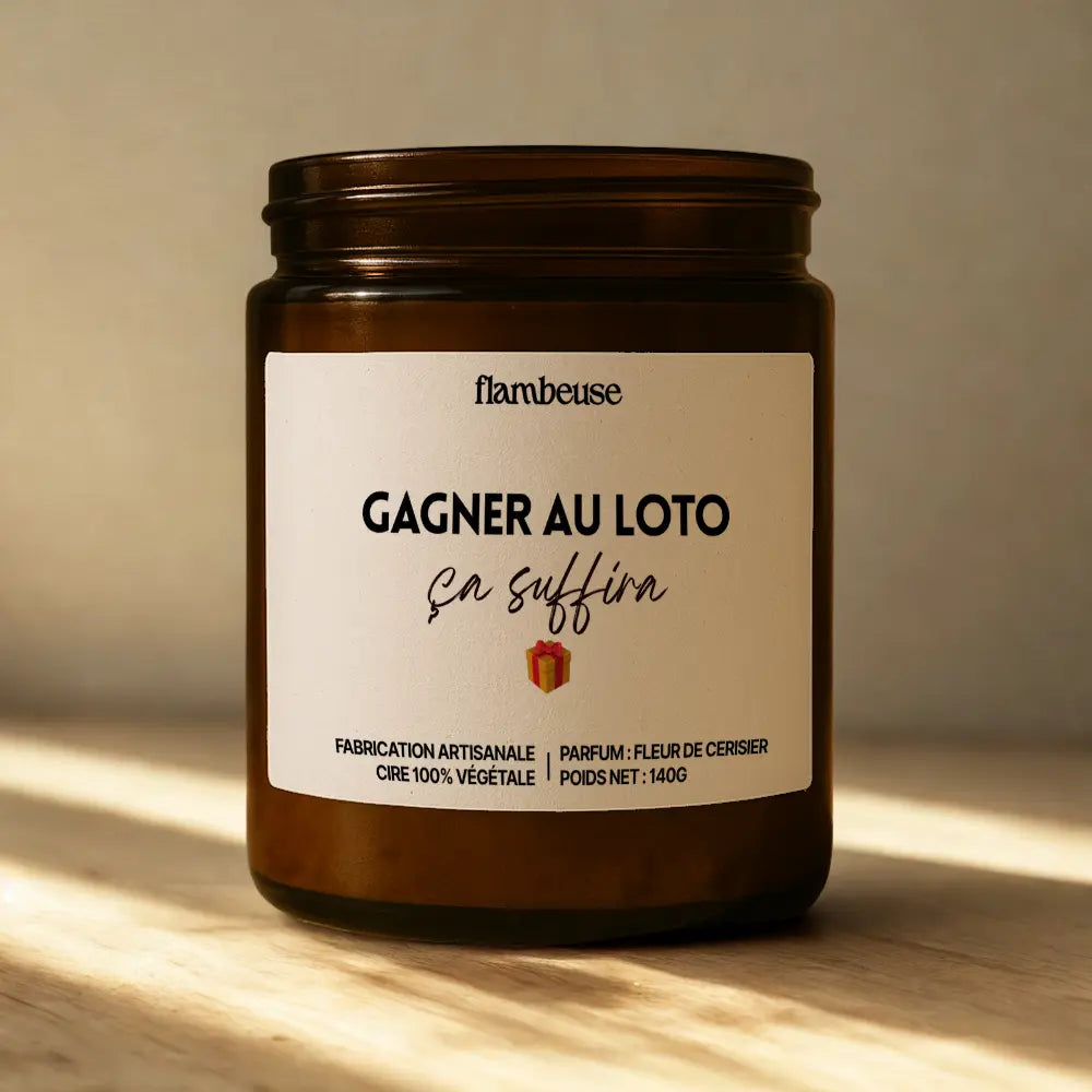 Bougie parfumée “Gagner au loto, ça suffira” Flambeuse