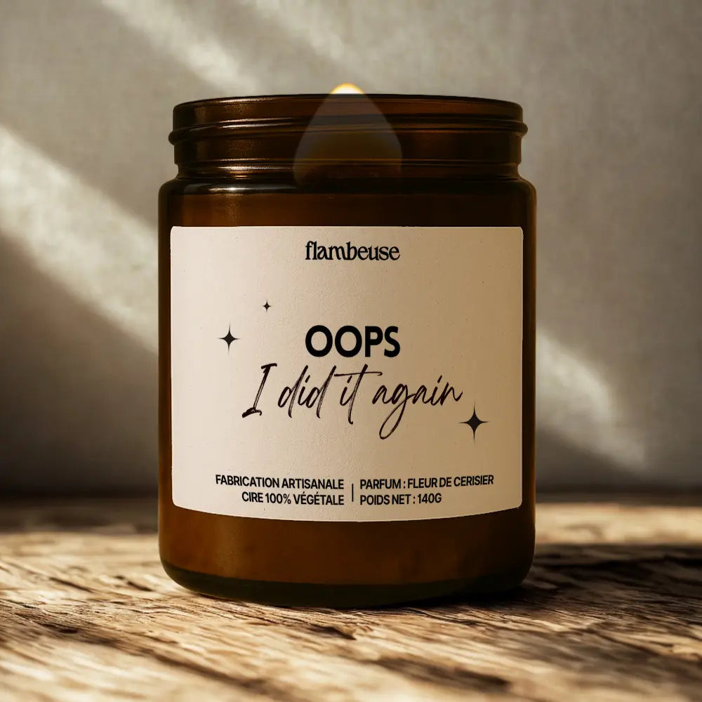 Bougie parfumée “Oops I did it again" Flambeuse