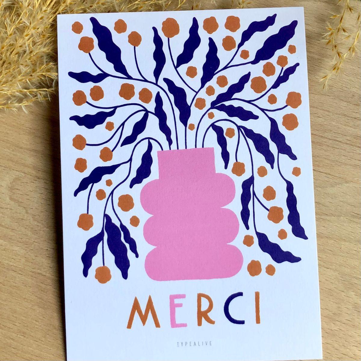 Carte postale/Une façon de dire merci
