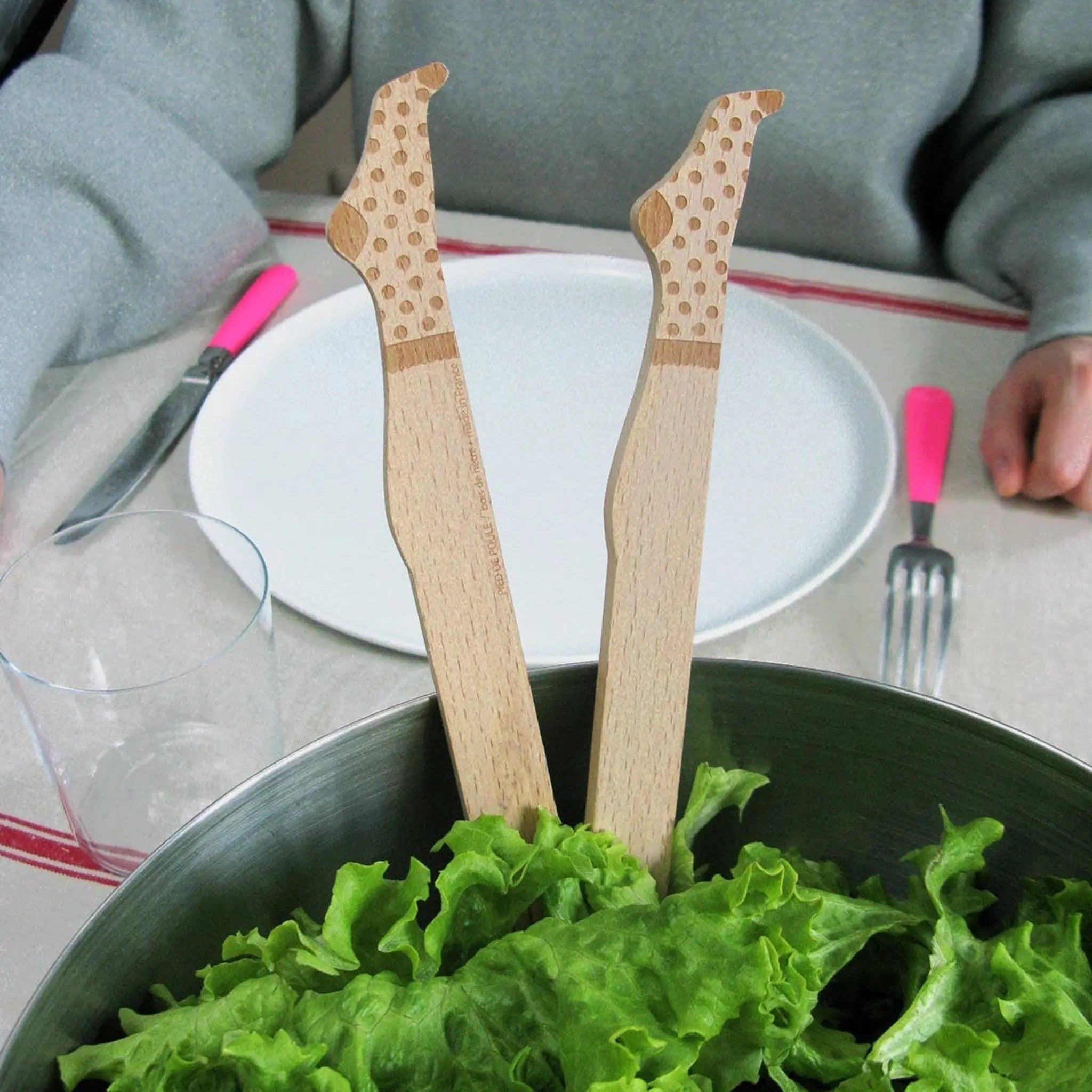 Couverts à Salade à Pois