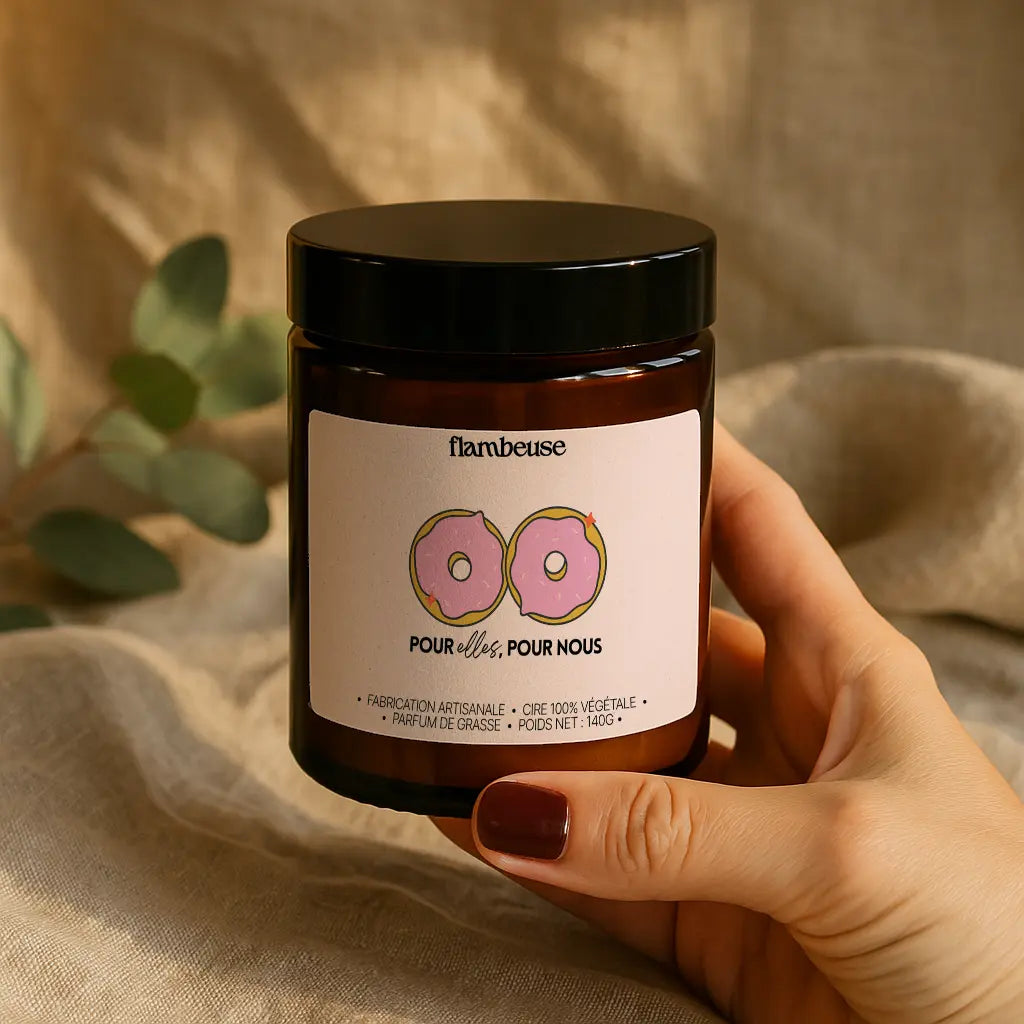 Bougie parfumée “Pour elles, pour nous" - Octobre rose Flambeuse