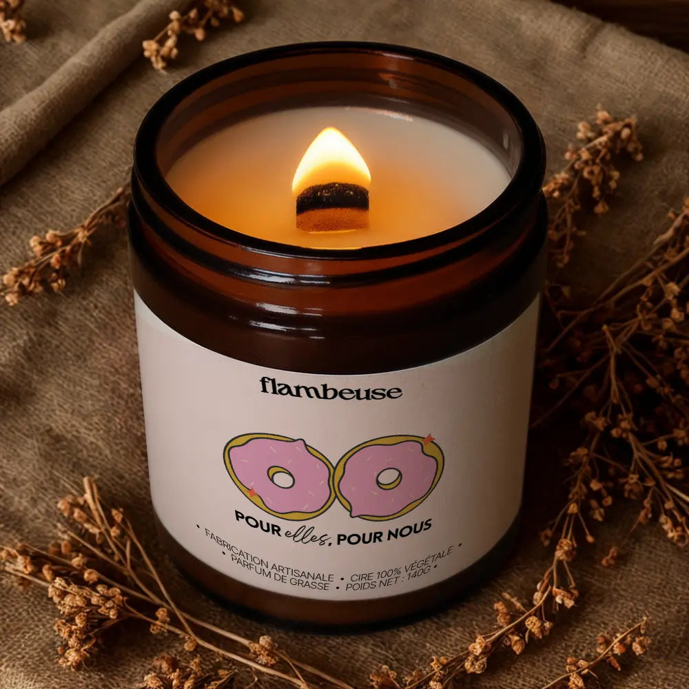 Bougie parfumée “Pour elles, pour nous" - Octobre rose Flambeuse