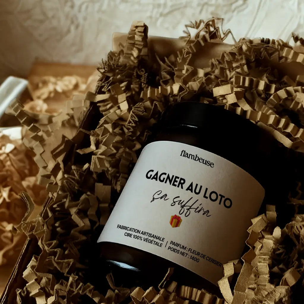 Bougie parfumée “Gagner au loto, ça suffira” Flambeuse
