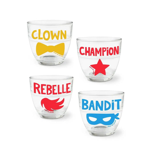 Lot de 4 verres à eau Duralex effet wow
